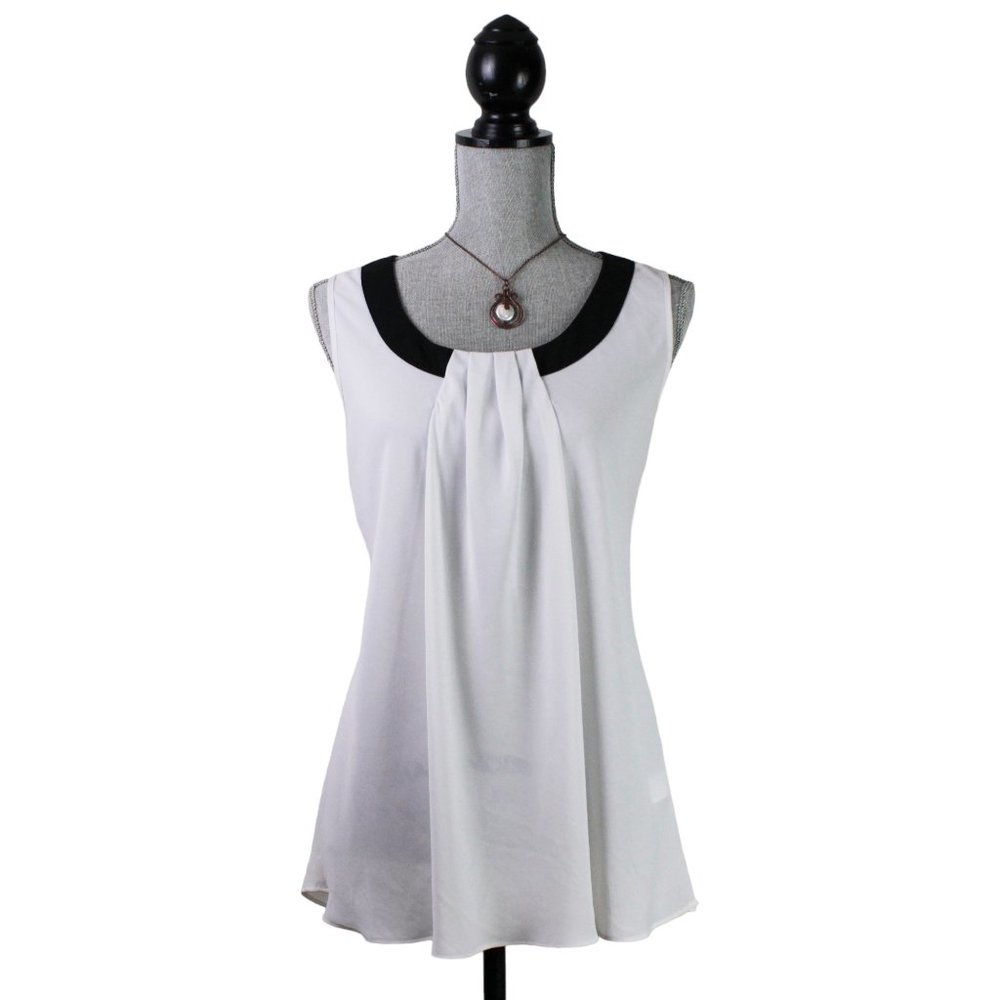 Spense Ivory Sleeveless Blouse - Picture 11 of 11